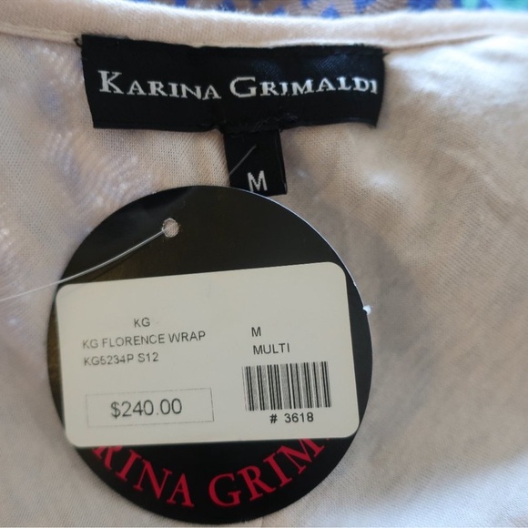 KARINA GRIMALDI FLORENCE WRAP DRESS, Sz M - Picture 6 of 6